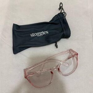 Pink Stoggles Protective Glasses w/ carrying sack